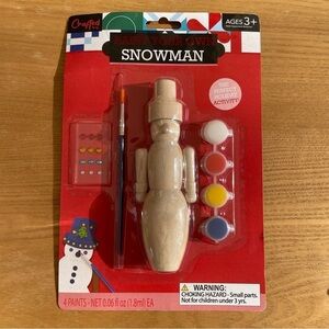 Paint Your Own Snowman Set Xmas Rainy Day Activity Kids Child Christmas Holidays